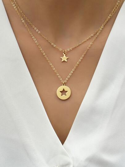 2入組星星吊墜項鍊