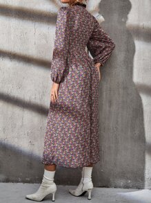 Đầm viền lá sen Họa tiết hoa Boho - Nhiều màu - Xem 2