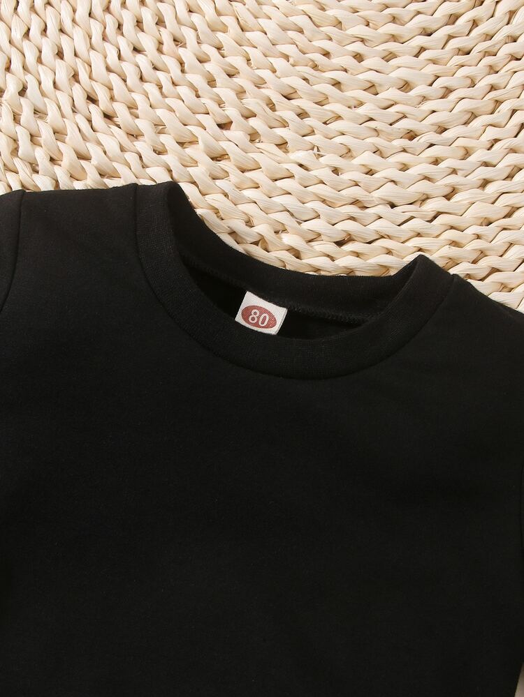 Baby Boy Paisley Print Sweatshirt & Joggers - Black - View 3