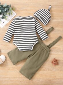 Bộ đồ Em bé Nút Sọc Giải trí - Nhiều màu - Xem 2