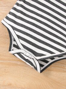 Bộ đồ Em bé Nút Sọc Giải trí - Nhiều màu - Xem 5