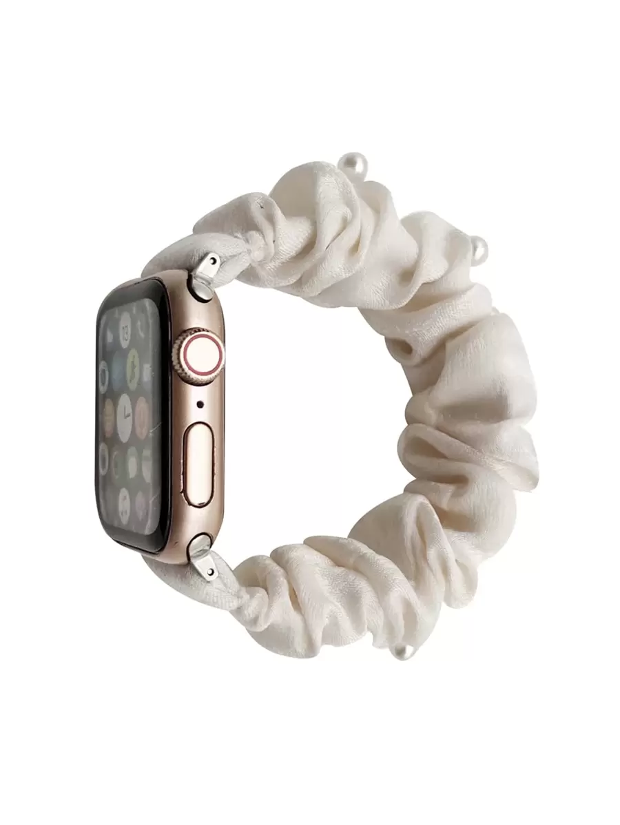 1pc Faux Pearl Decor Thiết kế Scrunchie Apple Watch Band Apple Watch Strap Band Apple Watch Strap Band Apple Watch Strap Strap Band, Apple Watch Band Apple Watch Strap Band Apple Watch Strap Band Apple Watch Strap Band 49/45/44/42/41/40/38mm Tương thích với Apple Watch Band Apple Watch Strap Band Apple Watch Band Apple Watch Strap Strap Ultra/SE 8/7/6/5/4/3/2/1 - trắng - Xem 1