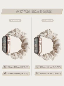 1pc Faux Pearl Decor Thiết kế Scrunchie Apple Watch Band Apple Watch Strap Band Apple Watch Strap Band Apple Watch Strap Strap Band, Apple Watch Band Apple Watch Strap Band Apple Watch Strap Band Apple Watch Strap Band 49/45/44/42/41/40/38mm Tương thích với Apple Watch Band Apple Watch Strap Band Apple Watch Band Apple Watch Strap Strap Ultra/SE 8/7/6/5/4/3/2/1 - trắng - Xem 5