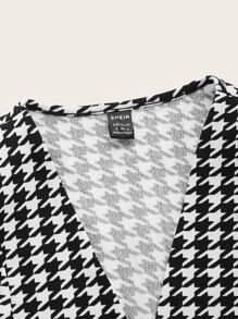 SHEIN Clasi Áo khoác  âu phục nữ - Đen và trắng - Xem 3