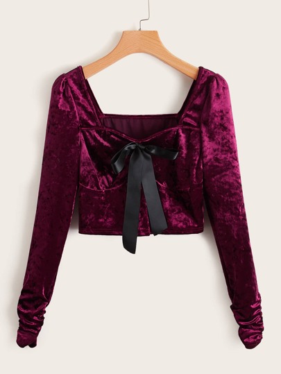 Big Bow Velvet Tee