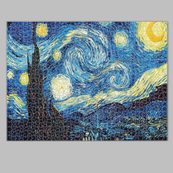 

1000pcs Oil Painting Pattern Jigsaw Puzzle, Multicolor