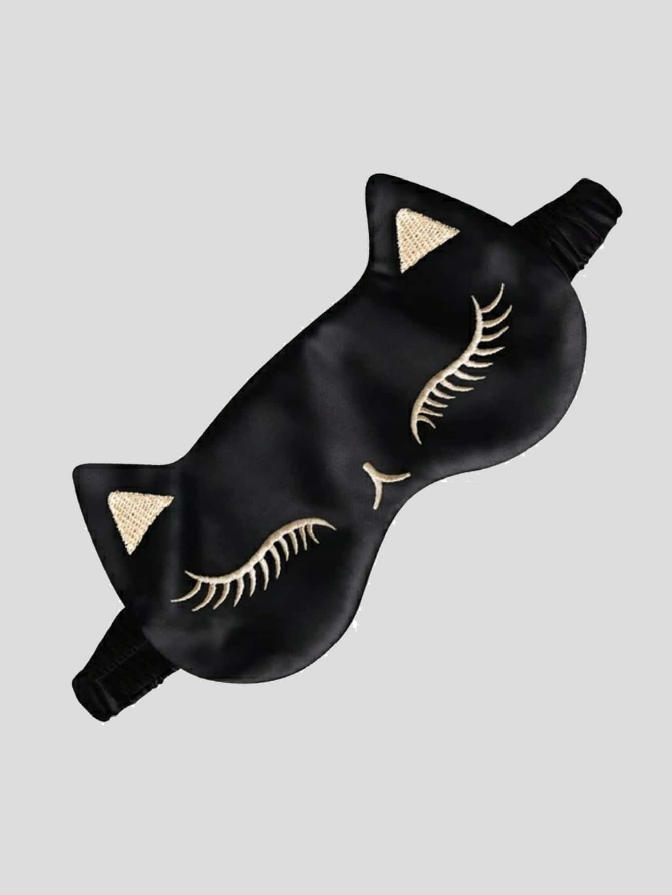 Fox Design Eye Cover, Modern Eyeshade For SleepingFor Bedroom,Travel,Office,School - Black - View 3