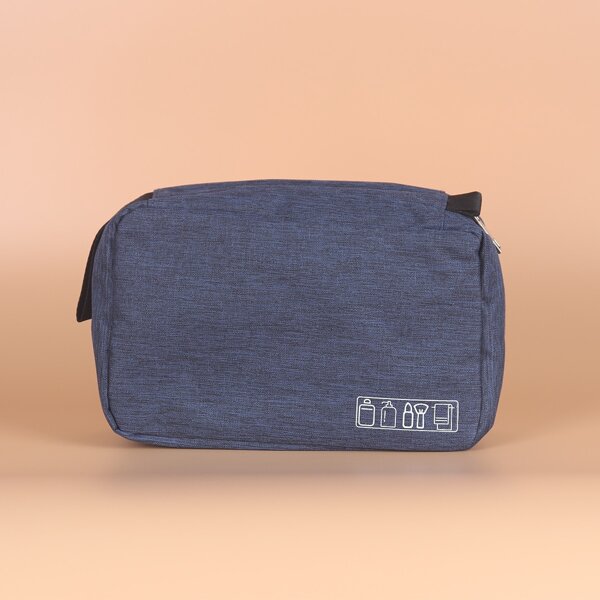 

1pc Portable Toiletry Travel Bag, Navy blue