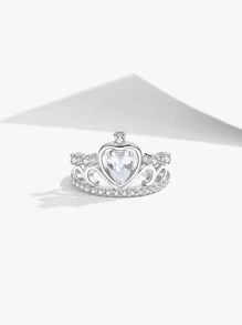 Vương miện thiết kế nhẫn - Bạc - Xem 1