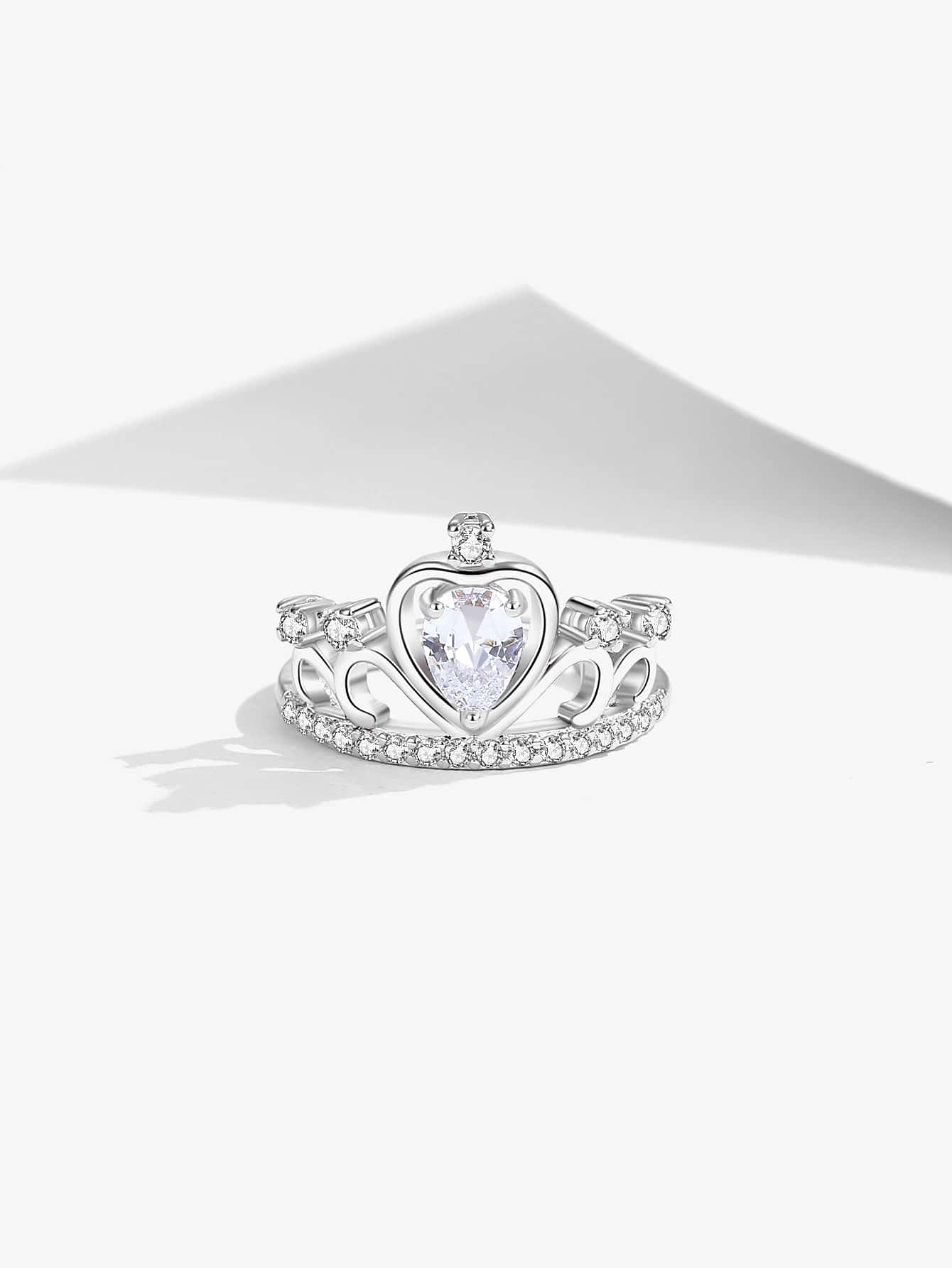 Vương miện thiết kế nhẫn - Bạc - Xem 1