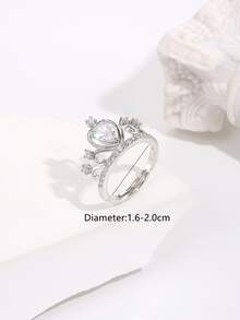 Vương miện thiết kế nhẫn - Bạc - Xem 3