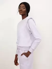 SHEIN Unity 墊肩套頭衫 - 紫丁香色 - 查看 6