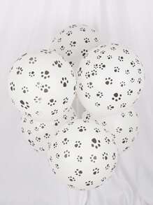 6 cái Paw Print Balloon Set - Đen và trắng - Xem 1