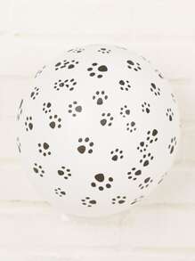 6 cái Paw Print Balloon Set - Đen và trắng - Xem 2