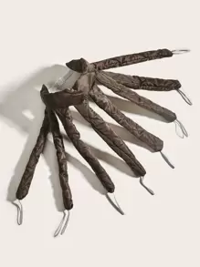 Rizador sin calor holgado de ajuste sencillo, rizador de ondas grandes de ocho garras para dormir y hacer rizos fáciles con herramientas de peluquería de color café por un imán de presión para niñas - Café integral - Ver 1