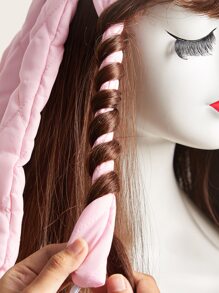 Snap-On Slouchy 无热卷发器 八爪大波浪卷发器 睡眠卷发 易造型美发工具 一体式 粉色 - 粉色 - 查看 2