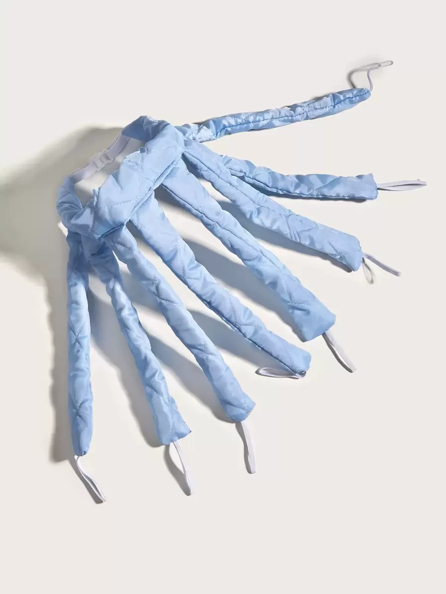 Rizador de pelo tipo pinza para ondas grandes y despeinadas sin calor, fácil de usar mientras duerme, herramienta de peluquería para peinado sencillo en color azul - Azul - Ver 1