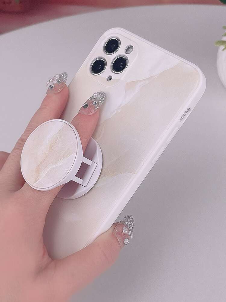 大理石圖案手機殼,帶有突出手機手柄,兼容 Iphone 11、iphone 13、iphone 14 Pro Max - 彩色 - 查看 4