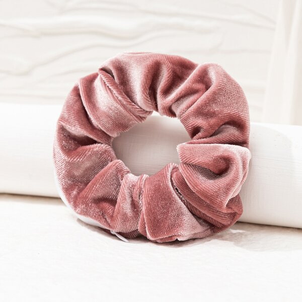 

Minimalist Scrunchie With Zipper Pocket, Dusty pink