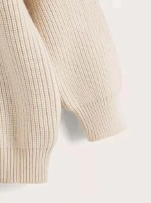 Áo len cho bé trai tập đi Hình học Giải trí - Màu be - Xem 4