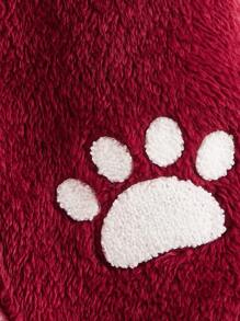 SHEIN Toddler Girl Jackets Đắp vá Dây kéo Tương phản ràng buộc Hoạt hình Dễ thương - Màu Đỏ Sâu - Xem 3