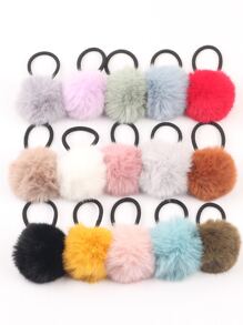15pcs Pom Pom Decor Hair Tie Cute Halloween - Multicolor - View 2