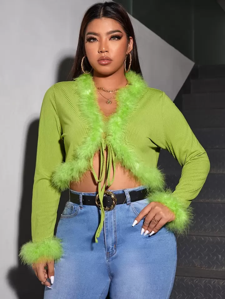 fur top shein