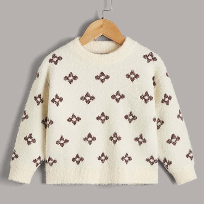 Toddler Girls Floral Pattern Jumper