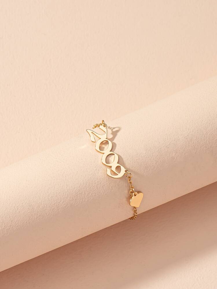 Vòng đeo tay trang trí số năm - Vàng - Xem 2