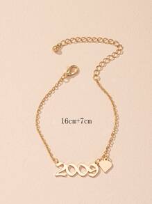 Vòng đeo tay trang trí số năm - Vàng - Xem 5