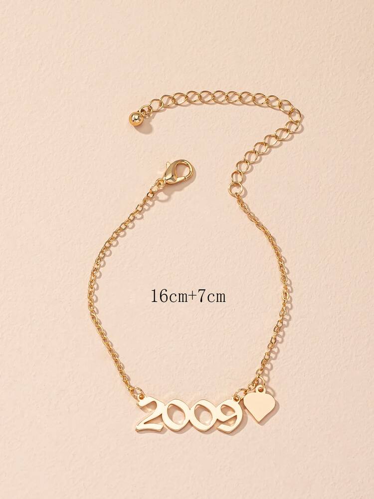 Vòng đeo tay trang trí số năm - Vàng - Xem 5