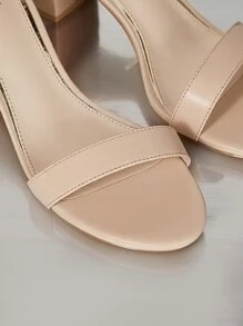 CUCCOO BIZCHIC Giày sandal quai mắt cá chân đế dày tối giản cho mùa hè Giày cao gót tốt nghiệp Giày cao gót dự tiệc Giày đi nghỉ Giảm giá mùa hè Giày trở lại trường Giày sinh viên Giày cơ bản thanh lịch Giày công sở giản dị Giày công sở sang trọng Giáng sinh Mùa thu Năm mới Ngày lễ - Màu be - Xem 3