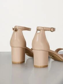 CUCCOO BIZCHIC Giày sandal quai mắt cá chân đế dày tối giản cho mùa hè Giày cao gót tốt nghiệp Giày cao gót dự tiệc Giày đi nghỉ Giảm giá mùa hè Giày trở lại trường Giày sinh viên Giày cơ bản thanh lịch Giày công sở giản dị Giày công sở sang trọng Giáng sinh Mùa thu Năm mới Ngày lễ - Màu be - Xem 4