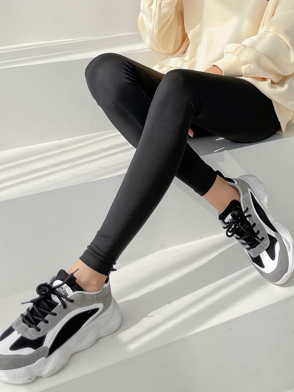 Solid High Waist Leggings