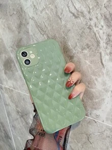 Vỏ điện thoại họa tiết kim cương - màu xanh lá - Xem 2