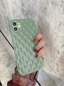 Vỏ điện thoại họa tiết kim cương - màu xanh lá - Xem 3