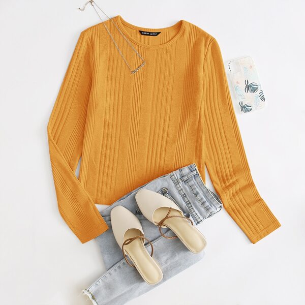 

Solid Fitted Tee, Yellow