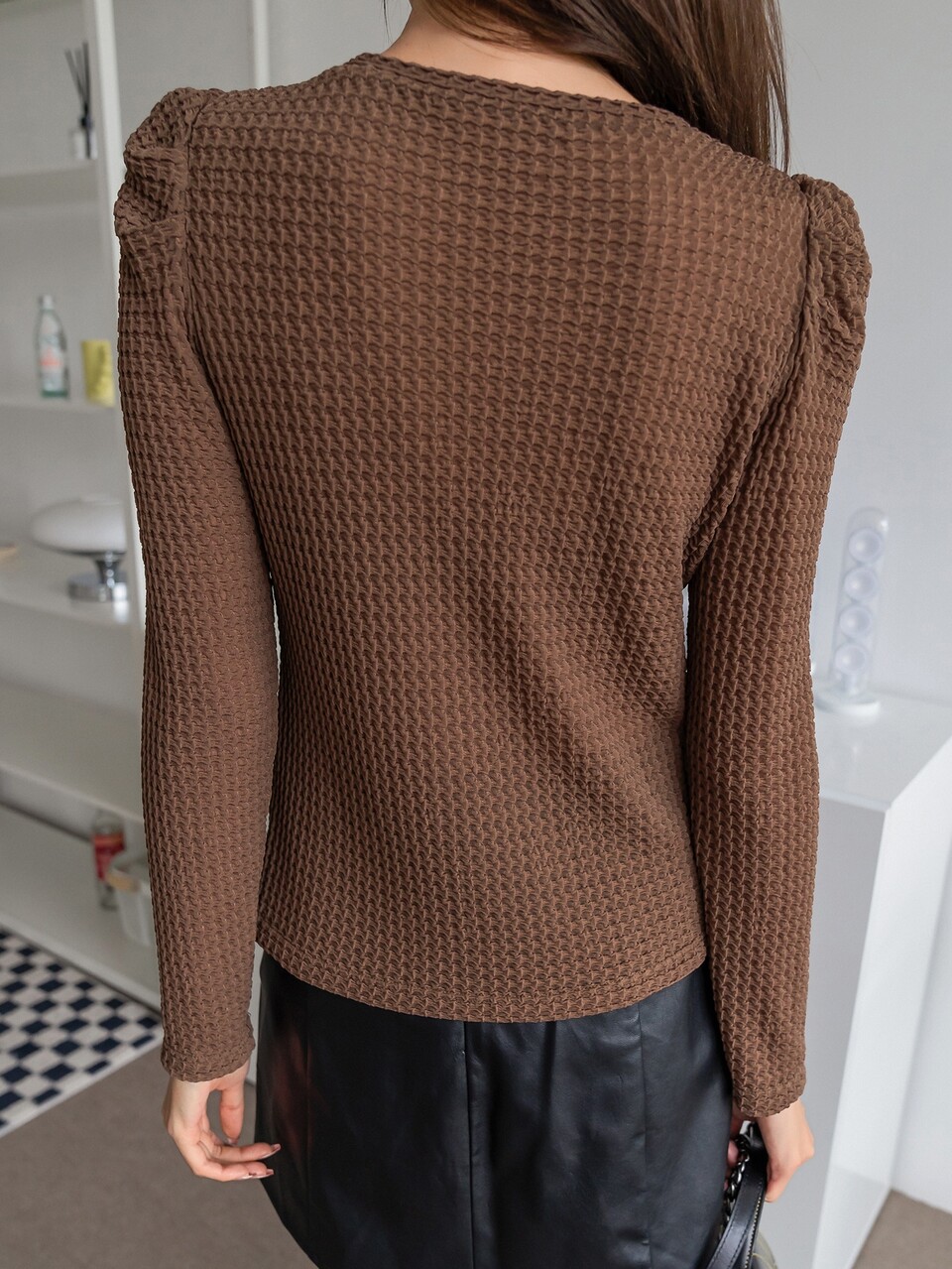 Patch Detail Puff Sleeve Tee