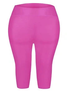 Shorts de fajas de talle alto - Rosa Fucsia - Ver 2