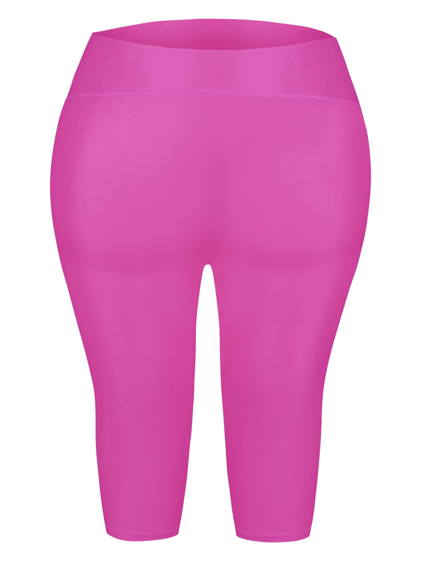 Shorts de fajas de talle alto - Rosa Fucsia - Añade 2