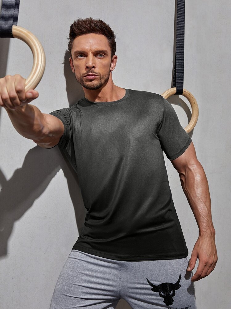 Camiseta deportiva para hombre con gráfico de letras estilo novio - Multicolor - Añade 1