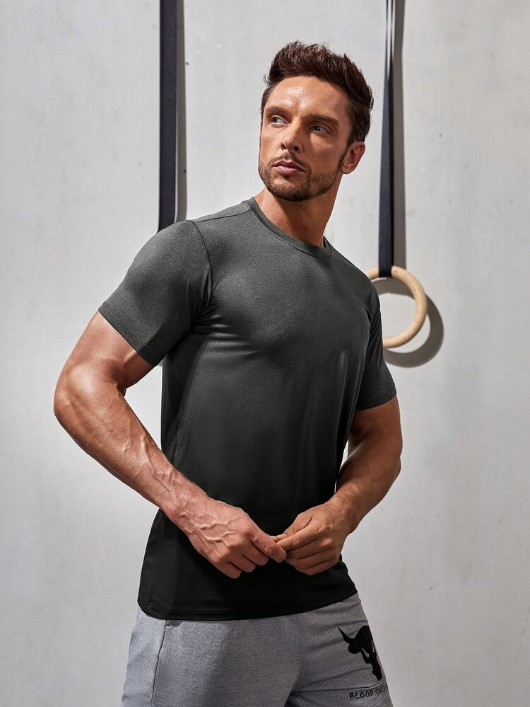 Camiseta deportiva para hombre con gráfico de letras estilo novio - Multicolor - Añade 4