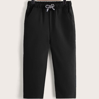Toddler Boys Drawstring Waist Slant Pocket Trousers