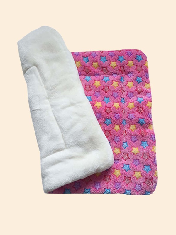 1pc Star Pattern Random Pet Crate Mat ,Winter Pet Blanket For Dog & Cat