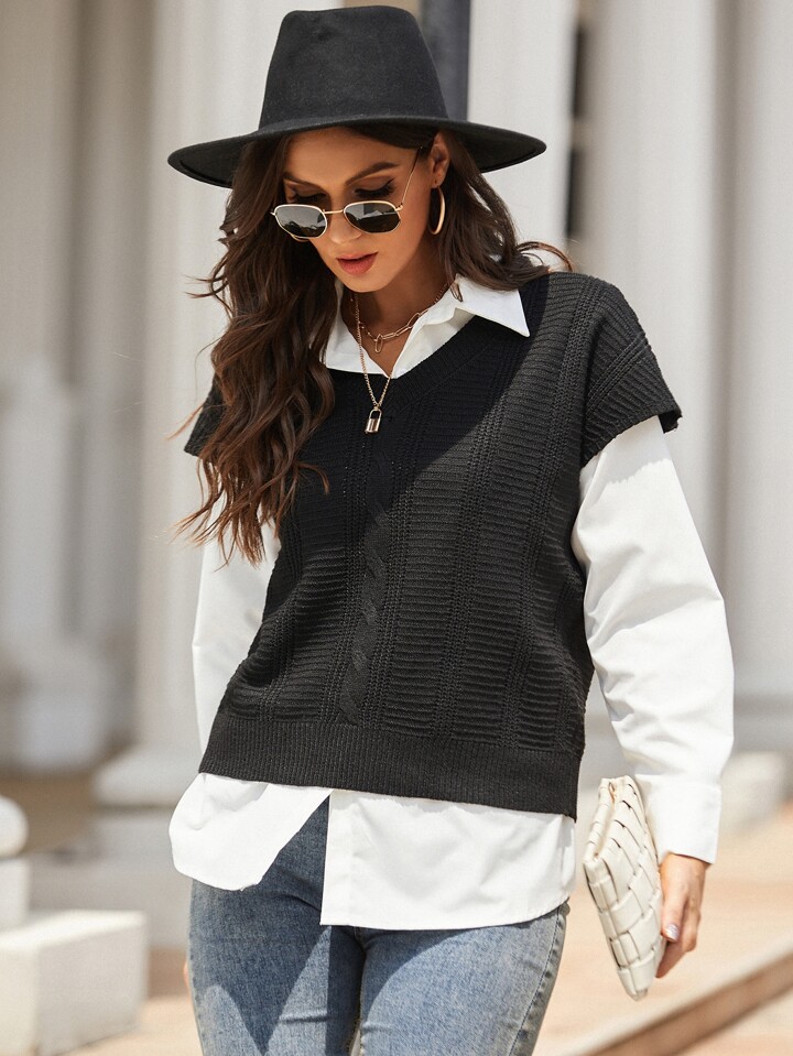 Sweater Vest Shein Grey Sweater Womens Vest Shein Sweater Vest