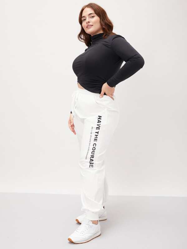 SHEIN EZwear Plus Modal Fitted Cropped T-Shirt