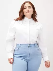 MOTF PREMIUM 大碼泡泡袖襯衫