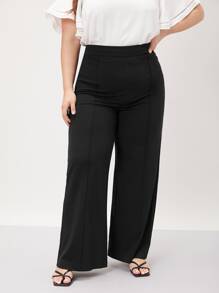 MOTF PREMIUM PLUS VISCOSE WIDE-LEG TROUSERS - Black - View 10