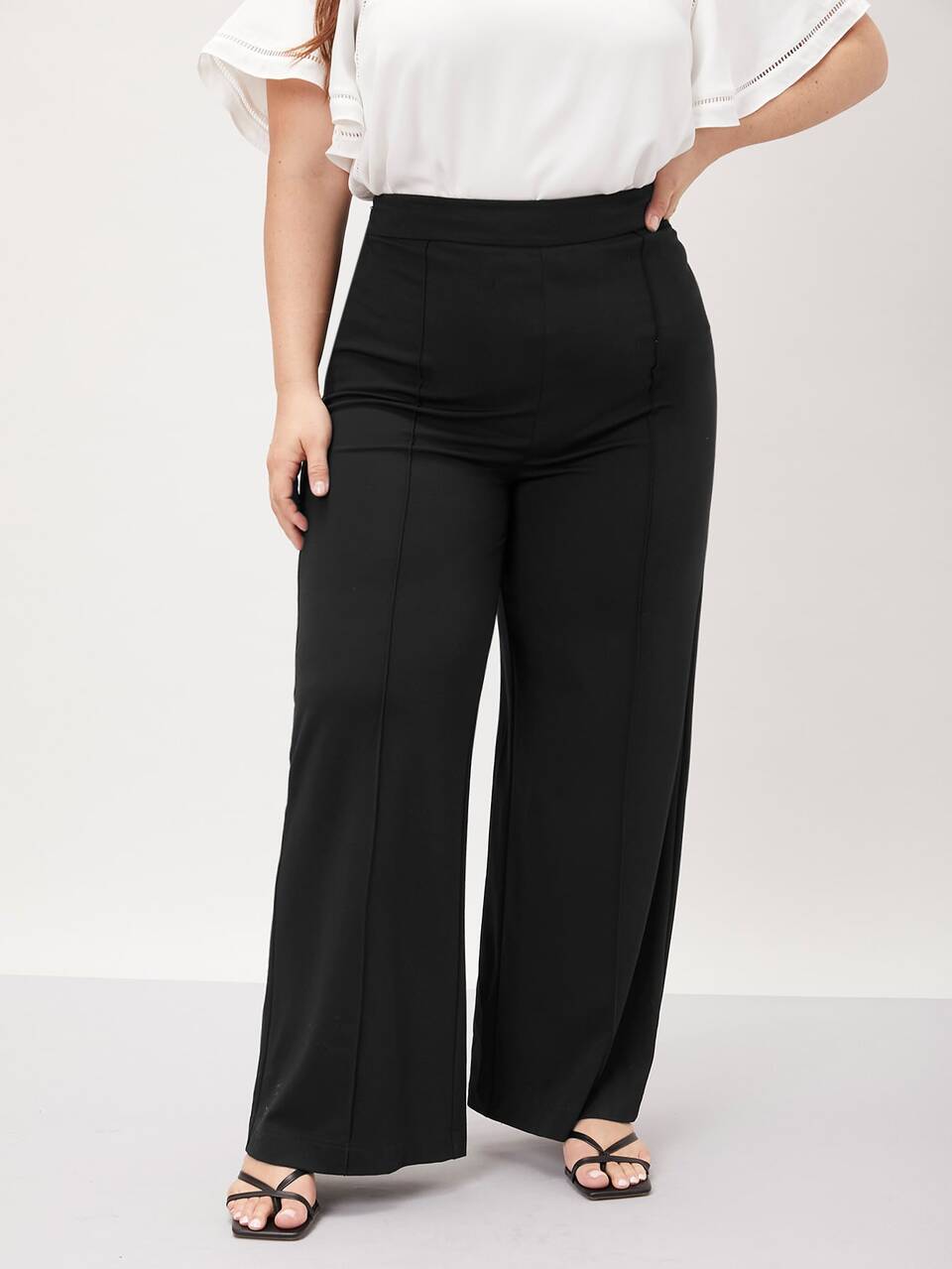 MOTF PLUS VISCOSE WIDE-LEG PANTS
