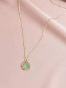 Vòng cổ đá quyến rũ - màu xanh lá - Xem 1